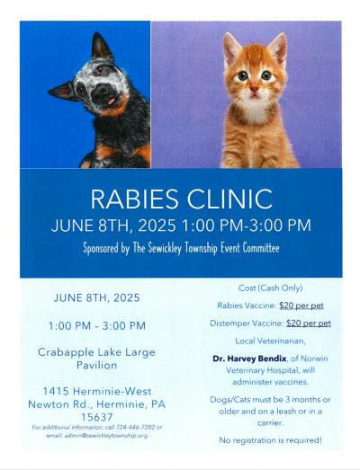 Rabies Clinic 2025 Flyer